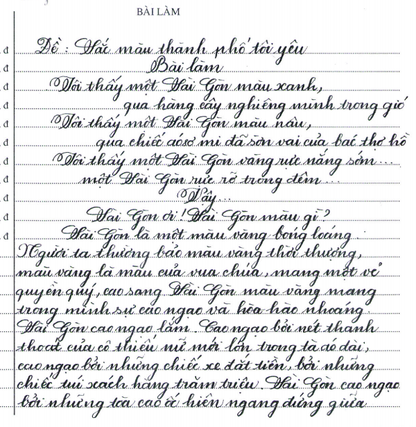 “Sài Gòn màu gì?” qua bài văn giành giải Nhất của nữ sinh lớp 7 - 2