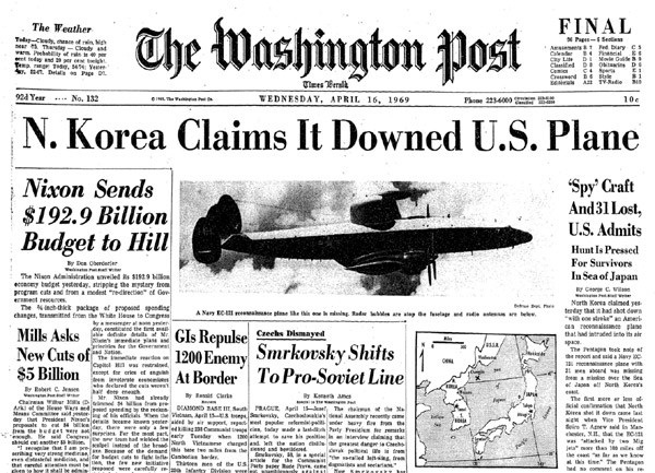 
Báo Washington Post đưa tin về vụ Triều Tiên bắn rơi EC-121
