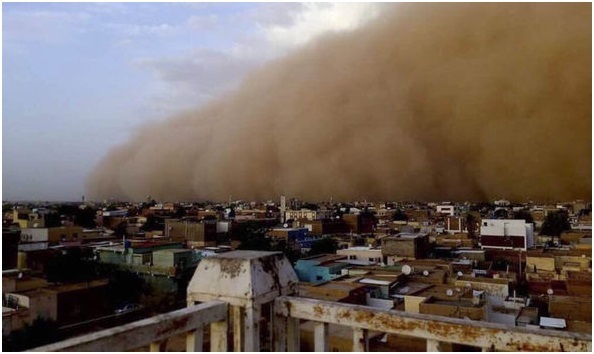 Cận cảnh trận bão cát kinh hoàng ở Sudan - 1 Cận cảnh trận bão cát kinh hoàng ở Sudan - 1