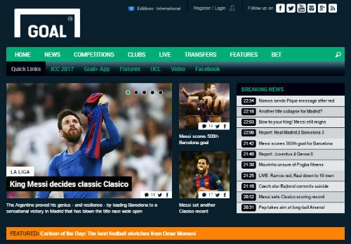 Báo chí thế giới ngả mũ trước màn trình diễn siêu đẳng của Messi trước Real Madrid - 1 Tờ Goal đã ví Messi như ông vua