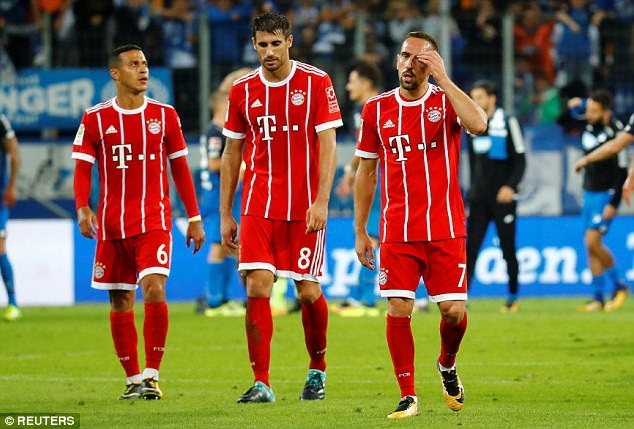 Bayern Munich bất ngờ thua sốc ở Bundesliga - 1 Bayern Munich gây thất vọng với thất bại trước Hoffenheim