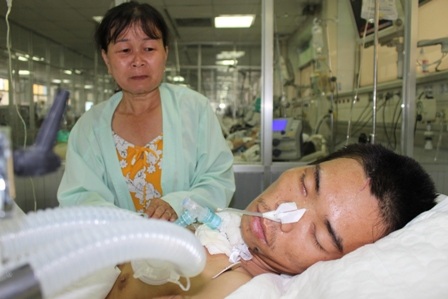 “Nếu con chết làm sao mẹ lo nổi đám tang” - 1
Bà Nhan bất lực nhìn con trong tình trạng hôn mê sâu trên giường bệnh