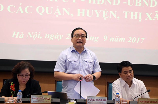 Bí thư Hà Nội: “Còn chung cư vi phạm PCCC thì chúng ta ngủ không yên” - 1 Bí thư Thành ủy Hà Nội Hoàng Trung Hải phát biểu chỉ đạo tại hội nghị