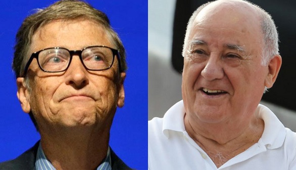 Ông chủ Zara lại "soán ngôi" giàu nhất thế giới - 1 Tỷ phú Amancio Ortega (bên phải) hiện đang là người giàu nhất thế giới với khối tài sản nhiều hơn 200 triệu USD so với tỷ phú Bill Gates. (Nguồn: Forbes)