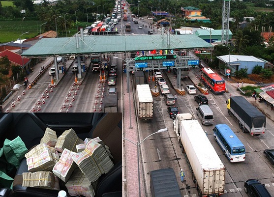 Hàng chục cân tiền lẻ qua trạm BOT và "quái vật" đào 300m hầm xuyên lòng đất - 1
Các tài xế chuẩn bị hàng kilogam tiền lẻ để trả phí khi đi qua trạm thu phí tuyến tránh Cái Lậy, nhằm phản đối mức phí cao hơn mặt bằng ở đây và đặc biệt là vị trí đặt trạm được cho là không hợp lý.