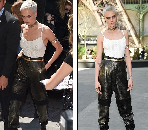 Chanel dựng tháp Eiffel "khủng" giữa sàn catwalk - 10
Siêu mẫu Cara Delevingne