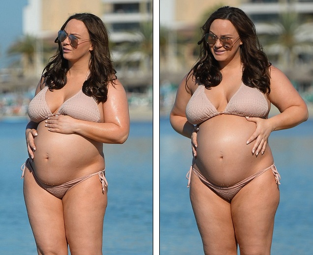 
Chanelle Hayes bế bụng bầu đi nghỉ mát ở Marbella hồi cuối tuần trước
