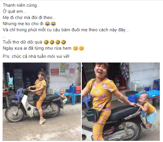 Bức ảnh bé trai nhảy lên xe không cho mẹ đi chợ gây “sốt” vì quá đáng yêu - 3
Ngay sau khi đăng tải trên mạng xã hội, bức ảnh đã nhận được nhiều lượt like, bình luận (ảnh: Otofun)