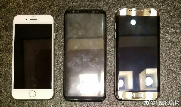 "Chân dung” Galaxy S8 qua các tin đồn trước giờ ra mắt - 5 Hình ảnh thực tế so sánh Galaxy S8 với iPhone 6 và Galaxy S7 Edge từng bị rò rỉ trên Internet