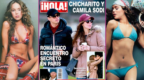 Bỏ phóng viên xinh đẹp, Chicharito cặp kè “máy bay bà già” nóng bỏng - 1 Chicharito bị phát hiện khóa môi chân dài Camila Sodi