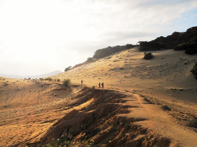 Đồi cát mênh mông trên đường ra Mũi Đôi (Ảnh. Hồ Đức Anh)