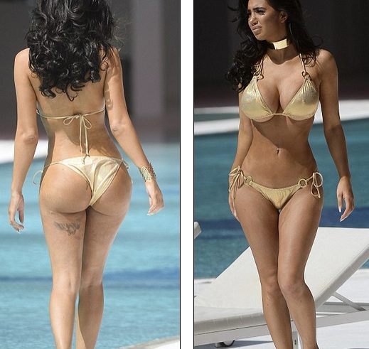 Người đẹp Anh chi mạnh tiền để "dao kéo" làm đẹp - 2
Người đẹp Anh diện áo tắm hai mảnh gợi cảm khoe thân hình đồng hồ cát