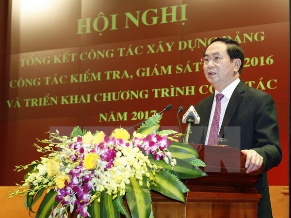 Đảng bộ Công an TƯ thi hành kỷ luật 248 cán bộ vi phạm - 1
Chủ tịch nước Trần Đại Quang phát biểu chỉ đạo Hội nghị.