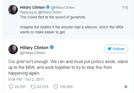 
Cựu Ngoại trưởng Mỹ Hillary Clinton kêu gọi hành động để ngăn chặn các vụ tấn công tương tự (Ảnh: Twitter)
