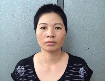 Phạm Thị Thương bị bắt giữ tại cơ quan điều tra.