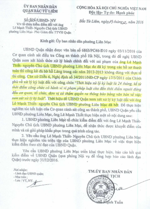 Hà Nội: Từ công trình đóng cọc gỗ, ép tôn thành cọc tre, phên nứa vẫn được ký quyết toán - 3
Cán bộ sai phạm thoát vì hết thời hiệu xử lý kỷ luật?