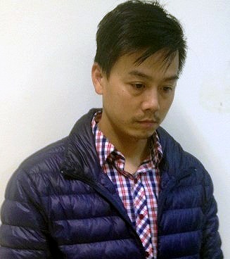 Cao Mạnh Hùng thời điểm bị bắt giữ.