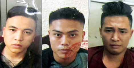 Hà Nội: Nghi bị “cướp” người yêu, rủ bạn chém tình địch trọng thương - 1 Các đối tượng: Trung, Thư và Dũng.