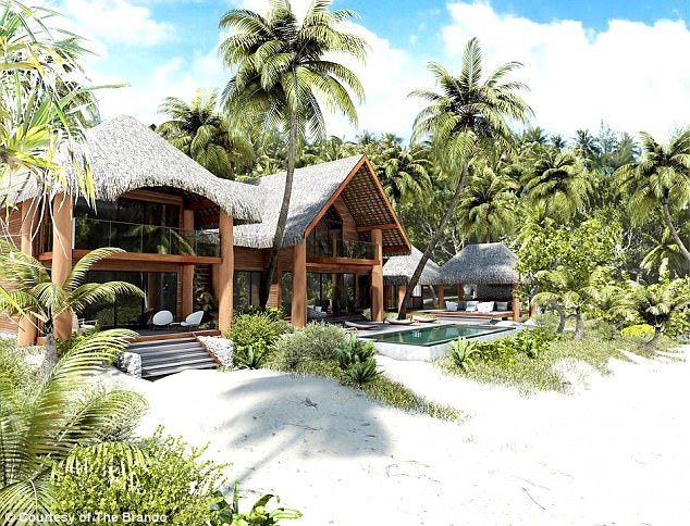 
Quang cảnh khu nghỉ dưỡng The Brando. (Ảnh: Dailymail)
