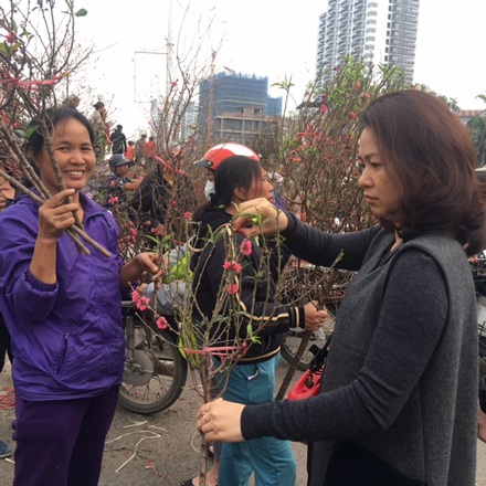 Hà Nội: Đổ xô tới chợ hoa Nhật Tân "phút chót", đường tắc cục bộ - 4