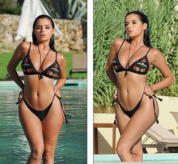 Demi Rose Mawby hút mắt với bikini gợi cảm - 11
Demi Rose được xem như đối thủ của Kim Kardashian vì cũng sở hữu thân hình đồng hồ cát gợi cảm, nóng bỏng.
