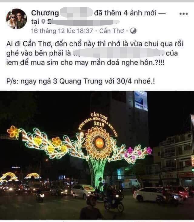 Đăng ảnh đèn đường nghệ thuật cạnh ảnh quần lót, người đàn ông bị mời lên làm việc - 1
Dòng trạng thái đăng trên Facebook của ông Chương.