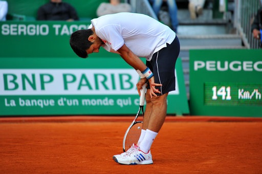 
Sự thất vọng của Djokovic sau khi bị loại
