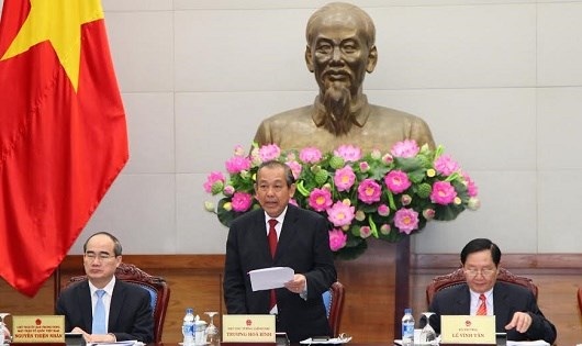 Đo sự hài lòng của người dân đối với cơ quan nhà nước - 1
Phó Thủ tướng Trương Hoà Bình chủ trì hội nghị trực tuyến đánh giá việc triển khai đo lường, xác định chỉ số hài lòng của người dân với cơ quan nhà nước.