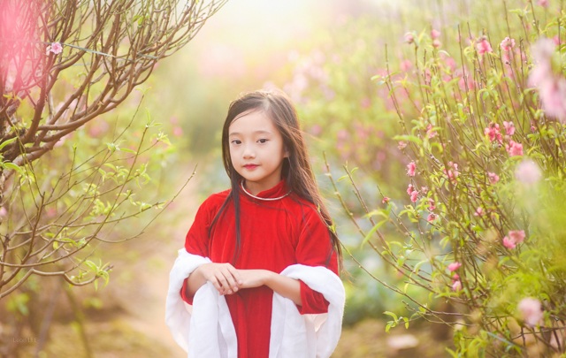 Du xuân Đinh Dậu cùng "tiểu Châu Tấn" và "tiểu Chi Pu" - 1 Trương Bảo Anh (7 tuổi) có nick-name là “tiểu Châu Tấn” bởi vẻ ngoại tương tự diễn viên Châu Tấn của Trung Quốc