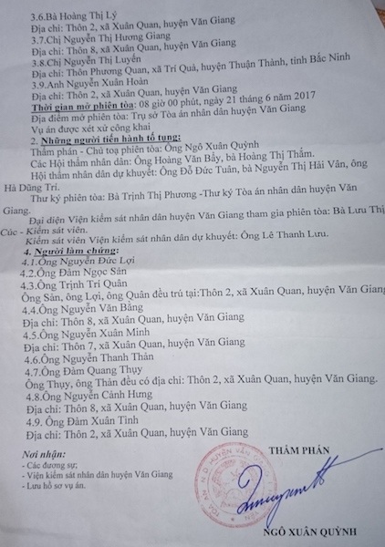 Hưng Yên: Hơn 3 năm thụ lý, Toà chốt lịch xử vụ dân khởi kiện cả chủ tịch huyện, chủ tịch xã - 3
Sau hơn 3 năm thụ lý, Toà chốt lịch xử vụ dân khởi kiện cả chủ tịch huyện, chủ tịch xã.