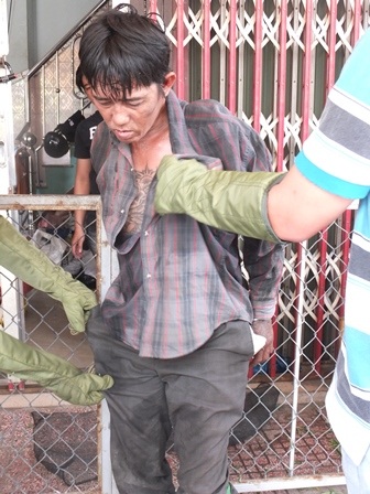 
Đối tượng Nhơn bị cơ quan công an bắt giữ
