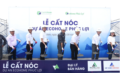 Tưng bừng quà tặng chào mừng cất nóc dự án EcoHome Phúc Lợi - 1 Dự án EcoHome Phúc Lợi được cất nóc vào ngày 27/9 vừa qua, dự kiến sẽ hoàn thành sớm 1 tháng so với tiến độ thi công cam kết với khách hàng.