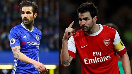 Những ngôi sao từng phục vụ cả Chelsea và Arsenal - 7
Febrgas đang thi đấu cho Chelsea (trái) và Fabregas thời còn thi đấu cho Arsenal (phải)