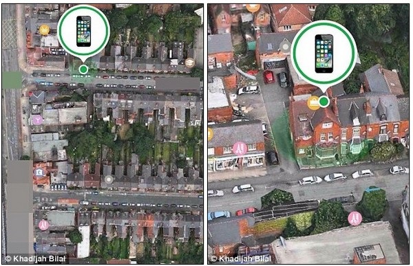 Bắt quả tang chồng ngoại tình nhờ ứng dụng “Find my iPhone” - 2 Ứng dụng “Find my iPhone” đã giúp Bilal xác định ngôi nhà mà chồng mình thường lui tới, chính là nhà tình nhân của anh này