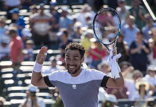 Miami Open: Nadal vào bán kết, Nishikori bị loại - 1
Fognini có chiến thắng bất ngờ trước Nishikori