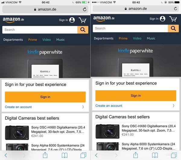 Trình duyệt Safari: giao diện của trình duyệt Safari không hề thay đổi so với phiên bản cũ.