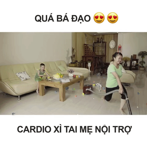 Clip vừa nội trợ vừa tập cardio đốn tim các bà mẹ - 3 Clip vừa nội trợ vừa tập cardio đốn tim các bà mẹ - 3