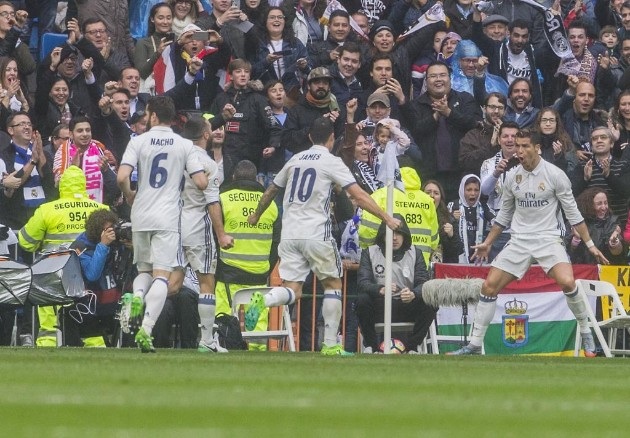 
C.Ronaldo mở tỷ số cho Real Madrid ở phút 27
