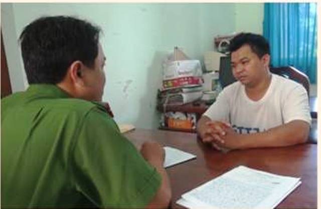 Đối tượng Trần Hữu Nhã làm việc với cơ quan chức