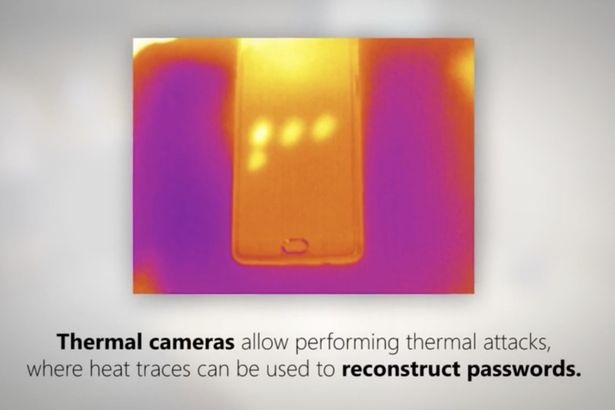 Hack smartphone thành công cao nhờ dấu vết mở khóa để lại - 1 Dấu vết nhiệt để lại trên màn hình