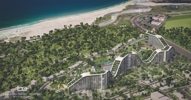 Đầu tư sinh lời bền vững với khách sạn xanh có bể bơi dài nhất Việt Nam - 3 Coastal Hill với những mảng xanh tự nhiên xen kẽ tuyệt đẹp.
