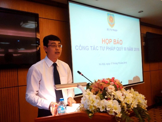 Bộ Tư pháp: “Kịp thời chấn chỉnh, uốn nắn những lệch lạc” - 1 Một cuộc họp báo thường kỳ của Bộ Tư pháp (Ảnh minh hoạ)