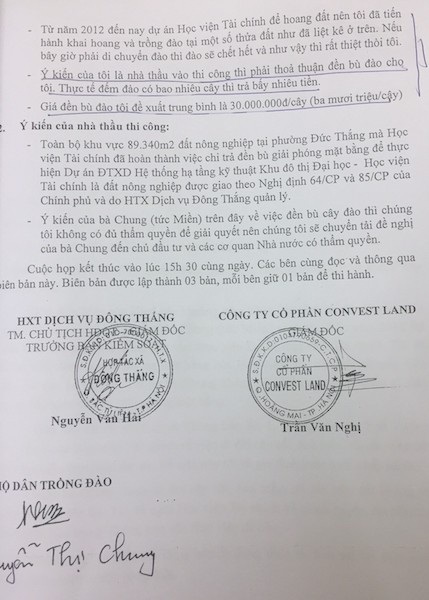 Tái lấn chiếm để trồng cây, đòi hỗ trợ tổng trị giá 19 tỉ đồng! - 2
Thừa nhận đất tái lấn chiếm nhưng một hộ dân đòi phải hỗ trợ 30 triệu đồng/ cây đào mới chịu bàn giao mặt bằng.