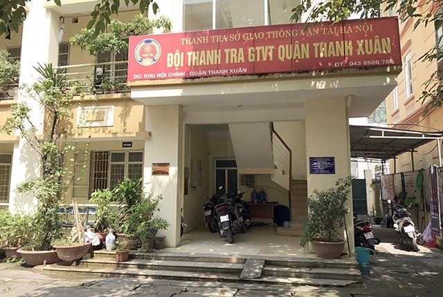 Hà Nội: Chuyển công tác đội trưởng thanh tra mất hút gần một tuần - 1 Trụ sở đội Thanh tra giao thông quận Thanh Xuân