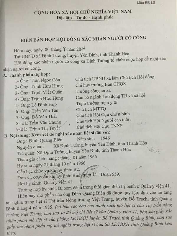 Đi tìm danh dự cho người lính đã hi sinh: Gia đình chưa nhận được giấy báo tử? - 3 Đi tìm danh dự cho người lính đã hi sinh: Gia đình chưa nhận được giấy báo tử? - 3