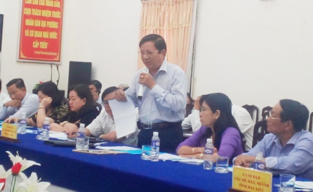 Ông Nguyễn Minh Tùng- Phó Giám đốc Sở Y tế tỉnh Bạc Liêu trả lời kết luận vụ việc xảy ra tại BVĐK thị xã Giá Rai đối với khiếu nại của gia đình bệnh nhân Lý Thanh Trường.