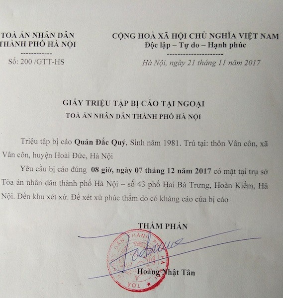 Ly kỳ án khởi tố 14 năm mới tuyên án: Chốt lịch xử phúc thẩm, nhiều ĐBQH lên tiếng! - 3
TAND TP Hà Nội chốt lịch xét xử phúc thẩm vụ ly kỳ án.
