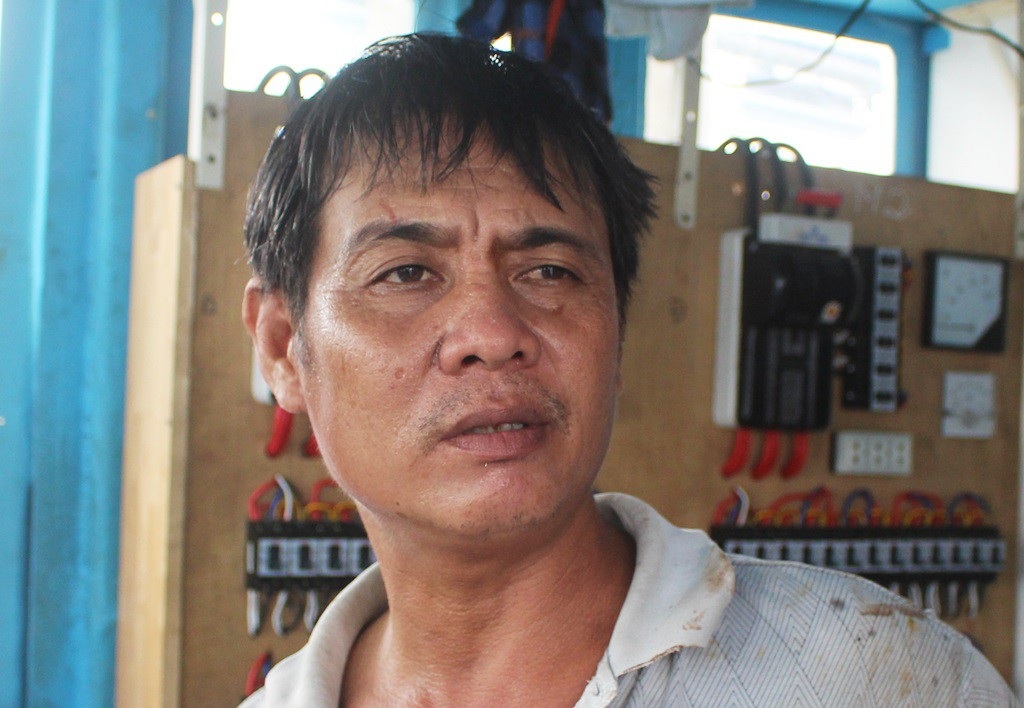 Ngư dân Trần Ngọc Đông (TP Nha Trang, Khánh Hòa) cho biết, hiện rất lo lắng vì một tàu cá đã chạy xuống tránh trú bão ở Phú Quốc