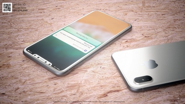 Cận cảnh bản dựng hoàn chỉnh tuyệt đẹp của iPhone 8 - 1 Nút Home vật lý và viền màn hình đã biến mất hoàn toàn trên iPhone 8 trong bản dựng của Martin Hajek