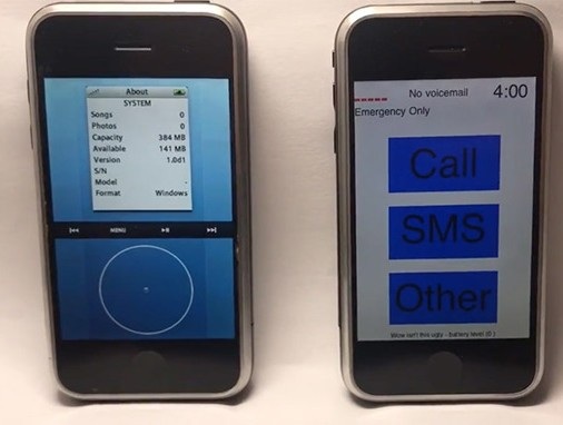 Bí mật thú vị ít người biết về dự án phát triển chiếc iPhone đầu tiên - 1 Nguyên mẫu iPhone đầu tiên với giao diện người dùng có bánh xe điều hướng giống iPod khiến nhiều người lầm tưởng đây là một chiếc iPod